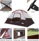 Camping Tent 2 Person, Waterproof Windproof Tent with Rainfly Easy Set up-Portable Dome Tents for Camping…