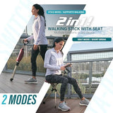 STEP2GOLD Ta-Da Chair Series 2 PRO, Portable Trekking Hiking Pole, Folding Walking Stick with Seat, Walking Cane with Chair, Foldable Chair, Lightweight Aluminum, Easy Carry and Storage, Anti-Slip