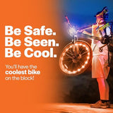 Brightz WheelBrightz LED Bike Wheel Lights - 2025 Edition with Superior Straps & LED-Weatherproof Shield! 14 Colors - Unmatched Durability, Visibility & 48+ Hours of Dazzling Illumination