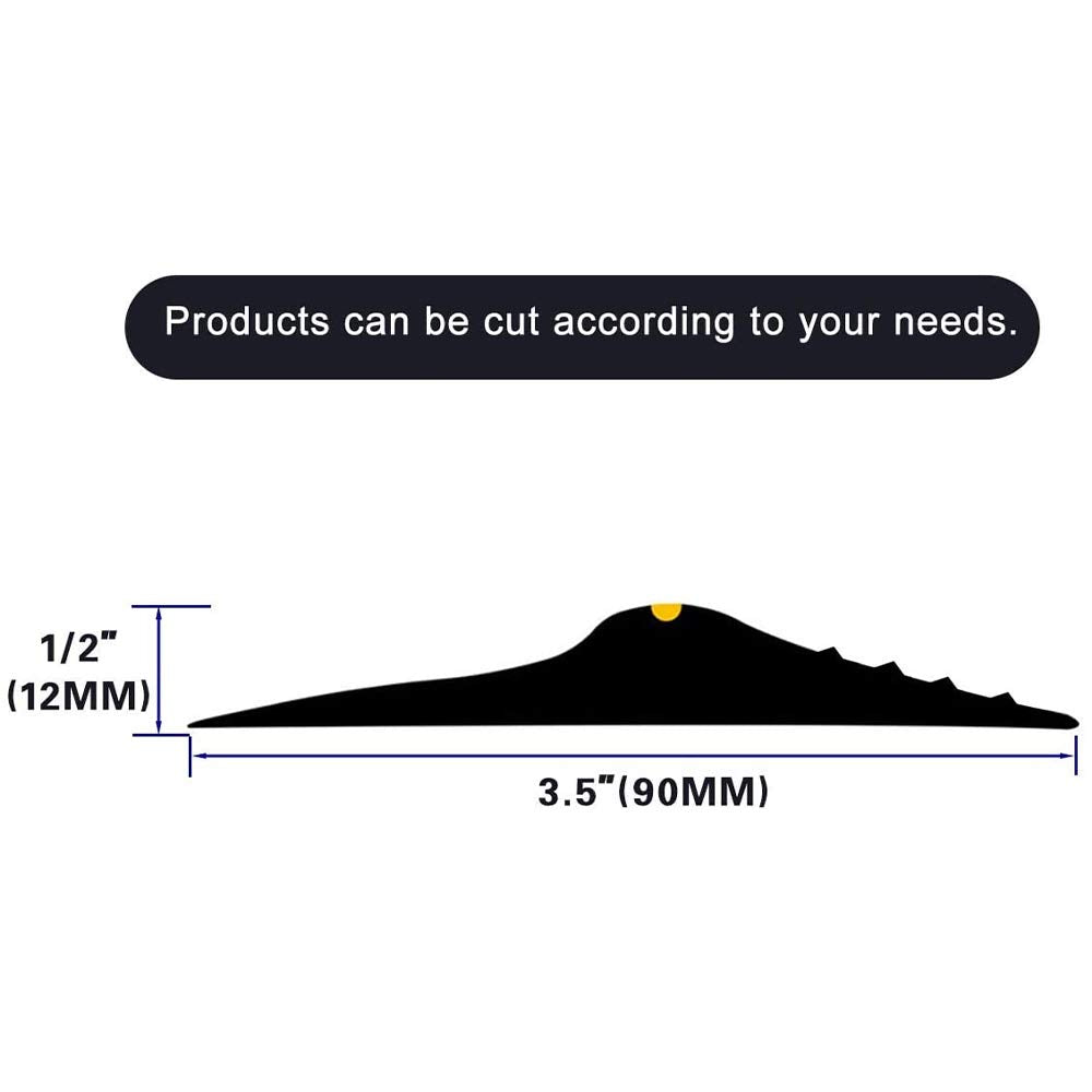 ToLanbbt 20Ft/6M Universal Garage Threshold Seal Strip with 300ml Black Sealants/Adhesives, Garage Door Bottom Weatherproof Strip Rubber DIY Weather Stripping Replacement (Black+Yellow)