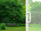 House Guard Sliding Patio Door Handle Set, Mortise Lock, 3-15/16", White