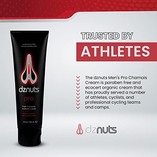 Men's Pro Chamois Cream, Anti -Chafing Cream for Saddle Sores, Chafing, Rubbing, Inner Thighs Friction for Cyclists, Runners, Triathletes - 1 Pack (4 Fl Oz Each)