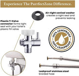 Purrfectzone 2 Pack Bidet Sprayer for Toilet, Handheld Bedet Shower Kit, Easy-to-Install Toilet Bidet Shattaf, Hand Held Stainless Steel Bedet with Adjustable Flow, Handheld Cloth Diaper Set