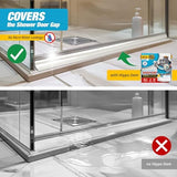 Shower Threshold Water Dam Barrier 67" - Transparent Collapsible Shower Water Blocker - Guard for Walk in Shower - Water Guard Stopper for Floor - Shower Door Water Blocker by Hippo Dam