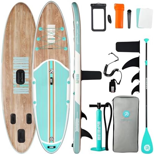 Niphean Inflatable Stand Up Paddle Board with SUP Accessories, Anti-Slip EVA Deck, 10’6’’ Inflatable Paddle Boards for Adults & Youth of All Skill Levels