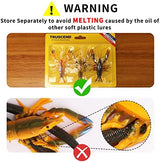 TRUSCEND Pre-rigged Fishing Jig Lures for Freshwater and Saltwater, Innovative Super Durable TPE Bass Lures, Lifelike Shrimp Crayfish Swimbait, Weedless Lure for Crappie Trout Walleye, Keep Separately