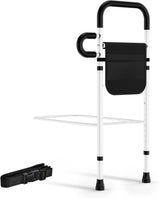 Bed Rails for Elderly Adults Safety - Adjustable Bed Assist Rails for Full Size Bed, Portable Bed Cane for Seniors with Storage Pocket, Hold up to 300 Lbs, Easy Setup, Bedside Safety and Stability