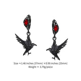 MASW Original Design Gothic Earrings Hip Hop Black Crow Pendant Earrings Fashionable Women's Accessories M3353