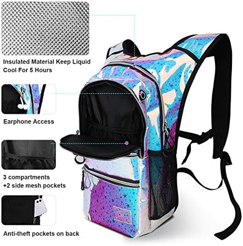 Hydration Backpack Pack, Water Backpack 20L Capacities Included 2L Hydration Bladder, Festival Essential - Rave Hydration Pack Hydropack Hydro for Hiking, Running, Biking, Festival Gear