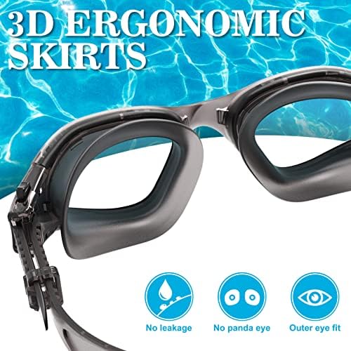 WIN.MAX Polarized Swimming Goggles Swim Pool Goggles Anti Fog Anti UV No Leakage Clear Vision for Men Women Adults Teenagers