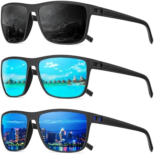 Polarized Sunglasses Men, Mens Sunglasses Polarized UV protection Lightweight Sun Glasses for Driving Fishing Golf