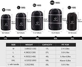 REDCAMP Sleeping Bag Stuff Sack, Black M, L, XL and XXL Compression Sack, Great for Backpacking and Camping