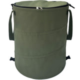 QJXX Pop up Camping Trash can with lid,Collapsible 24 Gallons Trash can with Sorting Clips,Garden Garbage Bag with Lid,Lawn and Leaf Bags - Reusable Yard Waste Bags (Green)