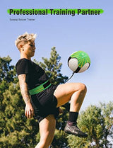 Soccer/Volleyball/Rugby Trainer, Football Kick Throw Solo Practice Training Aid Control Skills Adjustable Waist Belt for Kids Adults