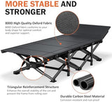 ATORPOK Camping Cot for Adults with Cushion Comfortable,Portable Folding Bed for Sleeping Supports 450 lbs (Gray)