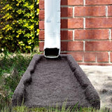 2 Pack Rubber Downspout Splash Block Rain Gutter Down Spout Drain Trays Brown