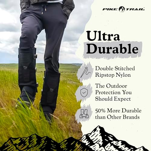 Pike Trail Snake Leg Gaiters: Protection for Hikers and Hunters - Waterproof, Bite Protective, Durable, Anti-Snake, Leg Gear