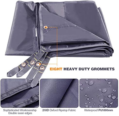 REDCAMP Waterproof Camping Tent Tarp - 95" x116'', 4 in 1 Multifunctional Tent Footprint for Camping, Hiking and Survival Gear, Lightweight and Compact