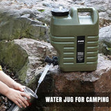 Camping Water Jug, Camping Water Container,3.17 Gallon BPA Free Water Storage with Spigot, Large Water Tank,Portable Emergency Water Storage for Camping,Car, Hiking, Hurricane Supplies.Green