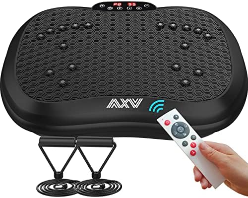 AXV Vibration Plate Exercise Machine Whole Body Workout Portable Mini Vibrate Fitness Platform Lymphatic Drainage Machine for Weight Loss Shaping Toning Wellness Home Gyms Workout (Mini)