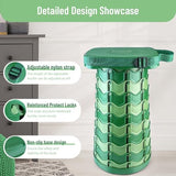 Upgraded Folding Stool Large Square Surface 550lbs Load Capacity Heavy Duty Collapsible Portable Telescopic Stool for Camping Travel Hiking (Camouflage)