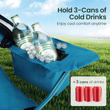 2 Pack Portable Camping Chair for Adults, Folding Outdoor Camp Chair Lightweight Lawn Chairs Folding Collapsible Chair for Camping, Tailgates, Beach, Blue, Support 225lbs