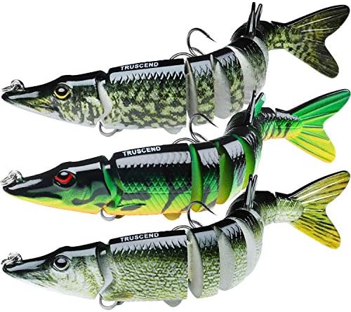 TRUSCEND Swimmax for Freshwater and Saltwater, Lifelike Fishing Lures for Bass Trout Crappie Walleye Pike Bluegill Salmon, Swimbait for Bass Fishing, Amazing Fishing Gear Gifts for Family Fishing