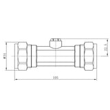 Kudos-Trading - 22mm DZR Double Check Valve WRAS Approved Compression Fitting Non Return Valve One Way Issolation Valves