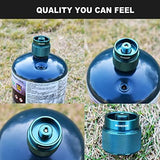 Propane to Butane Adapter Camping Stove Adapter Gas Adapter Converter 16 oz Propane Tank Input EN417 Valve Output Camp Fuel Refill Adapter for Outdoor Backpack Hiking (Dark Green X 2 Pack)