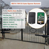 RB741 for Mighty Mule Gate Opener Remote, 318MHZ Gate Remote Control for GTO Gate Openers, 9 Dip FM135 Gate Transmitter for MM371W MM572W etc. Gate Clicker Garage Door Entry Controller (4 Pack)