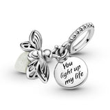 Pandora Glow-in-the-Dark Firefly Dangle Charm - Compatible Moments Bracelets - Jewelry for Women - Gift for Women - Made with Sterling Silver