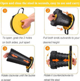 Fishboy Upgraded Collapsible Stool, 400lbs Max Weight, Lightweight But Sturdy, Portable Retractable Folding Telescoping Foldable Camping Stool for Adults Outdoor Fishing Hiking Gardening Travel BBQ