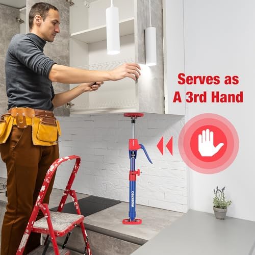 WORKPRO Cabinet Jack Support Pole, 18-1/2" to 29-1/2" Steel Telescopic Quick Support Rod Adjustable 3rd Hand Support System with 154 lbs Capacity for Cabinet Jack, Drywall Jack& Cargo Bars, 2-Pack