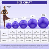 APEXUP Yoga & Pilates Ball - Anti Slip Heavy Duty Gym Ball for Fitness, Balance & Core Workout