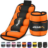 APEXUP 10lbs/Pair Adjustable Ankle Weights for Women and Men, Modularized Leg Weight Straps for Yoga, Walking, Running, Aerobics, Gym
