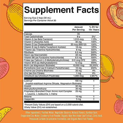 MaryRuth's Multivitamin Multimineral Supplement for Women + Hair Growth Vitamins | with Lustriva & Chromium Picolinate 1000mcg | Thicker Hair, Wrinkles, Fine Lines, Skin Care | Ages 18+ | 30 Fl Oz