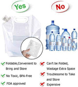 SUPANT Collapsible Emergency Water Jug Container Bag, Freezable, BPA Free Plastic Water Carrier Tank, Outdoor Folding Water Bag for Sport Camping Riding Mountaineer Backoacking, Food Grade