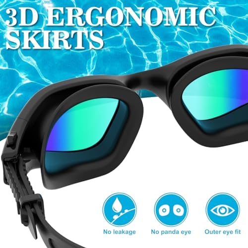 WIN.MAX Polarized Swimming Goggles Swim Pool Goggles Anti Fog Anti UV No Leakage Clear Vision for Men Women Adults Teenagers