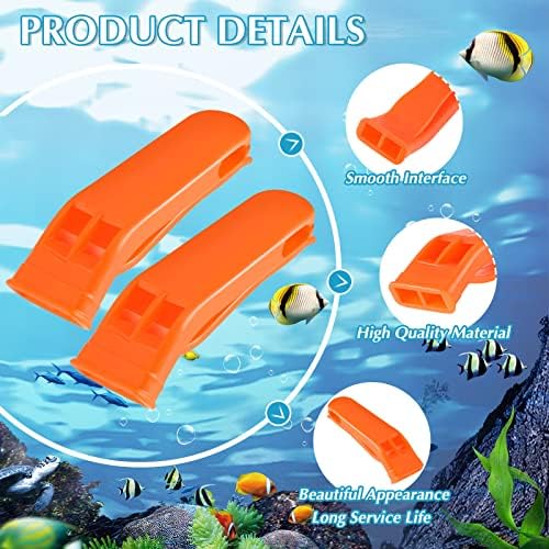 100 Pieces Emergency Whistles with Lanyard Safety Survival Whistles Loud Blast for Safety Camping Hiking Boating Hunting Survival Rescue Signaling