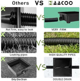 Gutter Downspout Extensions, NAACOO Upgraded 12x12in Catch Basin Low Profile Downspout Extender | No Deep Dig French Drain, Flexible Pipe Extension to 8.2ft, Protect House Foundation.