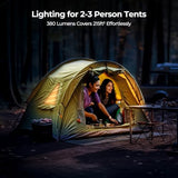 BougeRV Movable Area Light, Rechargeable Camping Lantern, 3200mAh Portable Camping Light, IP65 Waterproof, Camp Lamp for Tent, Power Outages, Emergency, Outdoor