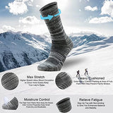 Ortis Men's Merino Wool Cushion Crew Socks with Moisture Wicking Control Light Weight Breathable for Outdoor Hiking Cycling