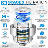 AquaHomeGroup 20-Stage Premium Shower Filter Replacement Cartridge with Spin Propeller 4-Pack (No Housing) - Water Filter Refill Compatible with Any Shower Filter of Similar Design 15 and 20 Stages