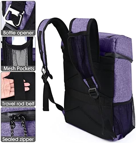 BAGLHER Lightweight Insulated Cooler Backpack - 30 Cans, Leak-Proof for Lunch, Picnic, Hiking, Camping Trips