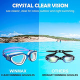 WIN.MAX Polarized Swimming Goggles Swim Pool Goggles Anti Fog Anti UV No Leakage Clear Vision for Men Women Adults Teenagers