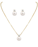 Watforsh 14K Gold Plated Pearl Jewelry Set for Women