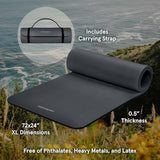 Retrospec Solana Yoga Mat 1/2" Thick w/Nylon Strap for Men & Women - Non Slip Exercise Mat for Yoga, Pilates, Stretching, Floor & Fitness Workouts