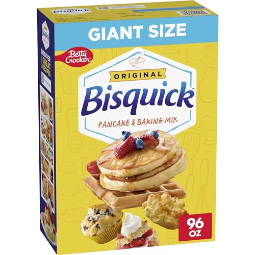 Betty Crocker Bisquick Pancake and Baking Mix, Original, Makes About 145 Pancakes, Giant Size, 96 oz
