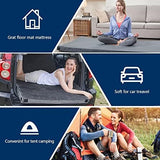 CYMULA Memory Foam Camping Mattress Pad, CertiPUR-US Sleeping Mat, Portable Roll Up Mattress for Adults, Camping Bed Pads for Sleepover, Car Bed with Travel Bag
