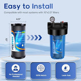 ICEPURE 10"X4.5",1 Microns Whole House Sediment Activated Carbon Water Filter Compatible with Dupont WFHDC8001,EP Series,EPM Series,CB-BB-10, GE FXHTC, GXWH40L, GXWH35F, GNWH38S, CTO10BB,1PACK